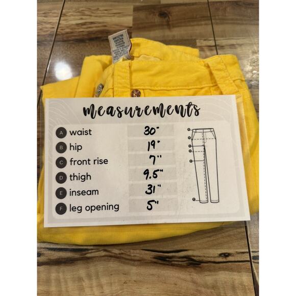 True Religion Shannon Pants Women's 28 Yellow Corduroy Stretch Skinny Leg Preppy - Picture 9 of 11